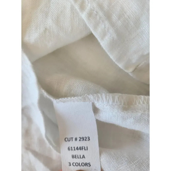 NWD L'AGENCE BELLA linen belted SHIRT DRESS Size S White #1K409 - Picture 11 of 11